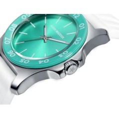 MP7001-64 - Reloj Mark Maddox de Mujer. Modelo MP7001-64. Correa de caucho de color blanco. Esfera redonda de color verde. 