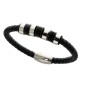 6071P09010 - Pulsera Viceroy Fashion de acero bicolor Ip negro y piel.