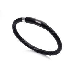 6287P09010 - Pulsera de acero, piel e ip gun de Viceroy Fashion para hombre.