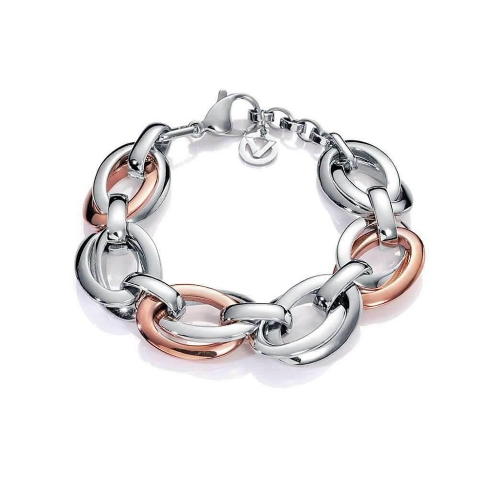 6420P09019 - Pulsera de acero e ip rosa para mujer