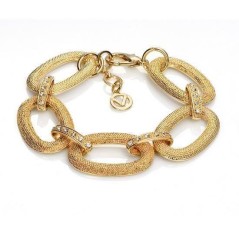 3089P01012 - Pulsera Viceroy Fashion de metal chapado dorado para mujer. Largo 19 cm. + 3 cm.