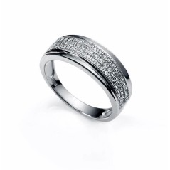 7006A014-30 - Anillo de plata Jewels y cristal para mujer. Talla 14. 