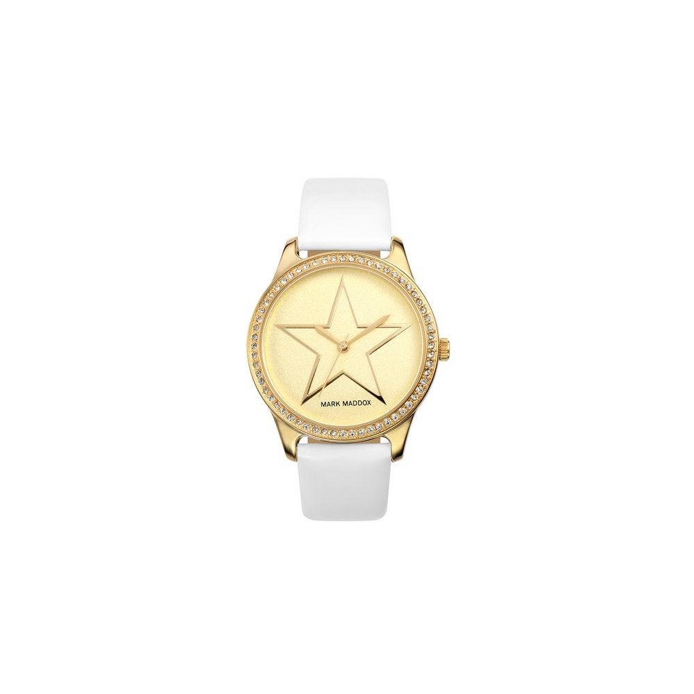 MC0003-20 - Reloj Mark Maddox de Mujer.  Esfera redonda de color dorado 