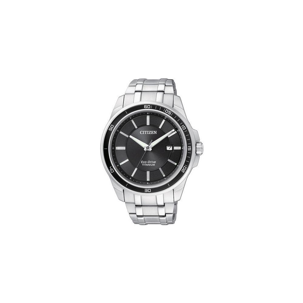 BM6920-51E - Reloj Citizen Super Titanium TI+IP Caballero Eco Drive 692. Esfera negra. Crista