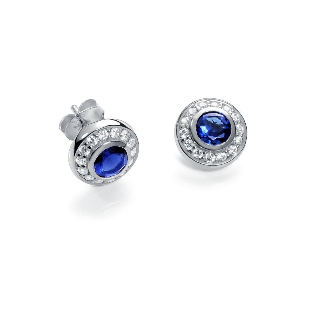 7004E000-33 - Pendientes Viceroy Jewels de plata con circonitas y cristal azul para mujer.