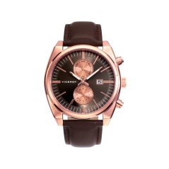 40411-97 - Reloj Viceroy de Hombre. Correa de piel de color marron. Esfera redonda.  