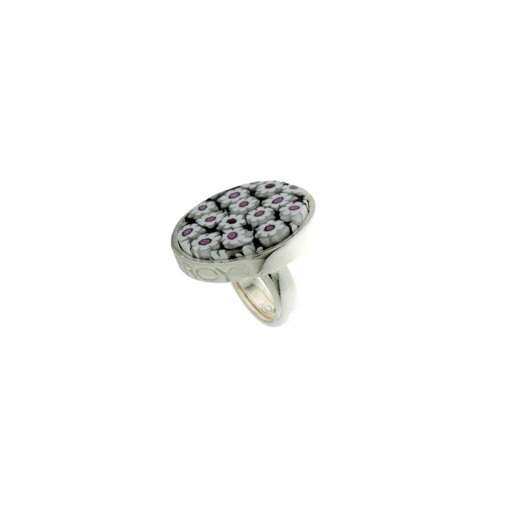 4045A01517 - Anillo Viceroy Fashion de flores en metal y murano violeta. Talla adaptable a la