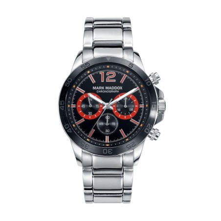 HM7003-75 - Reloj Mark Maddox de Hombre. Modelo HM7003-75. Brazalete de metal. Esfera redonda de color negro. 