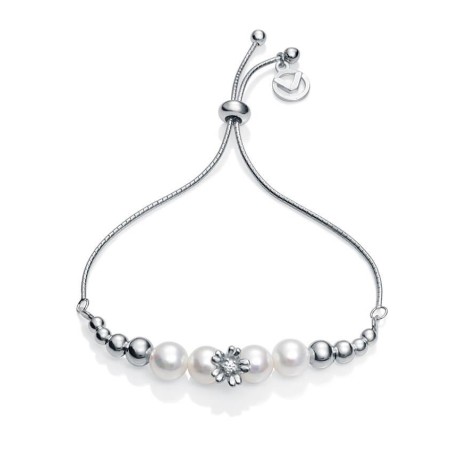 7037P000-60 - Pulsera de plata con circonita y perla Shell