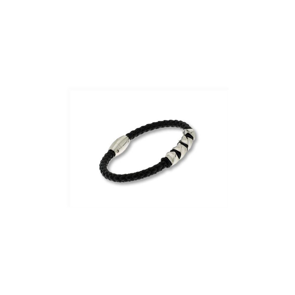 6043P01010 - Pulsera Viceroy Fashion para hombre en acero y piel