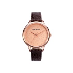 MC6002-90 - Reloj Mark Maddox de Mujer. Correa de color marron. Esfera redonda de color salmon.  