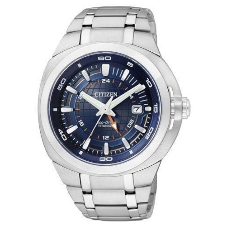 BJ5130-58L - Reloj Citizen Super Titanium TI+IP GMT. Reserva carga 6 meses. Cristal zafiro