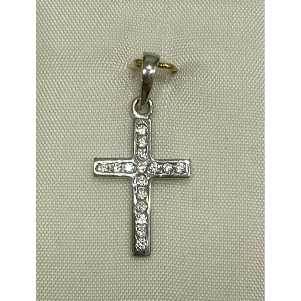 VI-01376 - Cruz oro blanco 18k