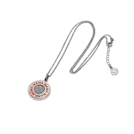 1158C100-99 - Colgante de plata de ley con chapado en rosa para mujer.