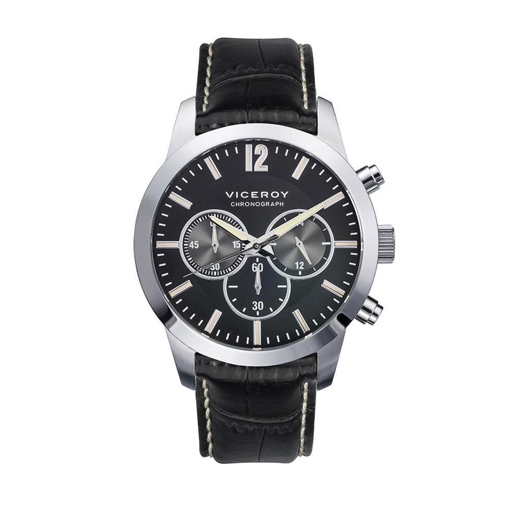 432245-55 - Reloj Viceroy de Hombre. Correa de color negro. Esfera redonda de color negro. 