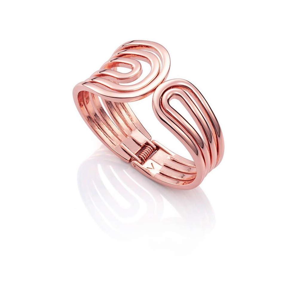 3200P09019 - Brazalete de metal rosado para mujer