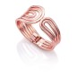 3200P09019 - Brazalete de metal rosado para mujer