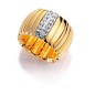 3187A01612 - Anillo de metal dorado y cristales