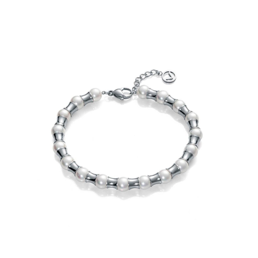 75133P01000 - Pulsera acero y perlas sra fashion