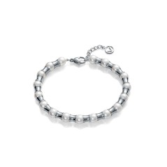 75133P01000 - Pulsera acero y perlas sra fashion