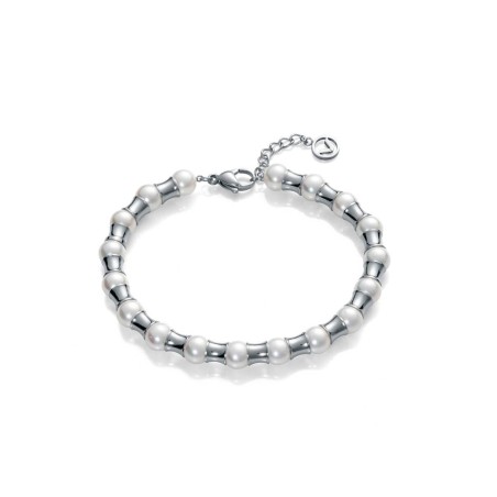 75133P01000 - Pulsera acero y perlas sra fashion