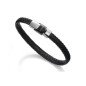 6097P09010 - Pulsera Viceroy Fashion de acero bicolor e ip negro para hombre. Correa negra