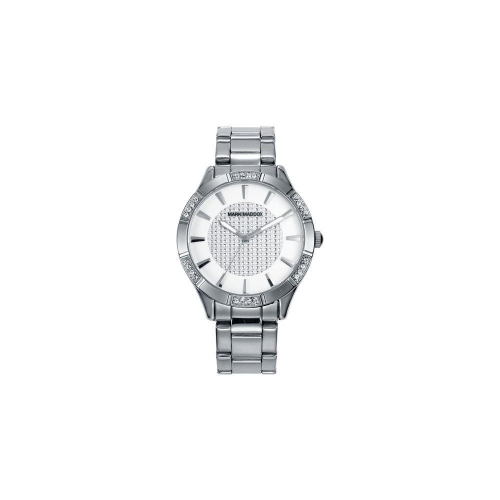 MM0001-07 - Reloj Mark Maddox de Mujer.  Esfera redonda de color blanco 