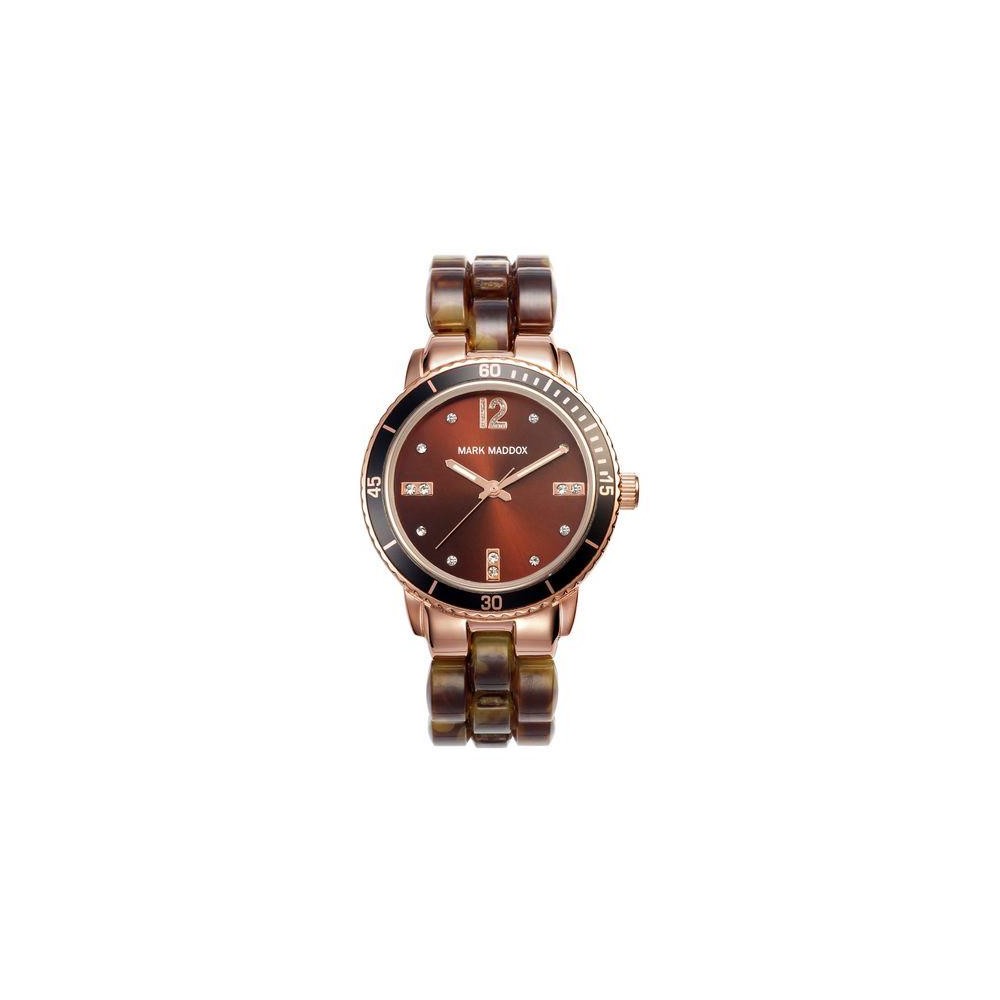 MP3006-45 - Reloj Mark Maddox de Mujer. Esfera redonda de color marron cho