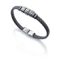 6351P09000 - Pulsera Viceroy Fashion de acero y piel gris para hombre.