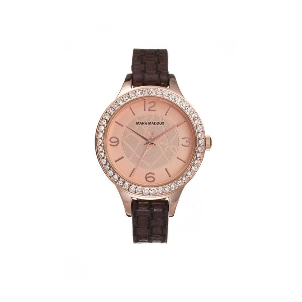 MC6001-25 - Reloj Mark Maddox de Mujer. Correa de piel de color marron. Esfera redonda de co