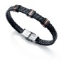 6178P09019 - Pulsera Viceroy Fashion para hombre de acero e ip marron-negro y piel.