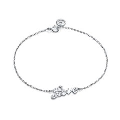 5021P000-30 - Pulsera de plata con circonitas LOVE