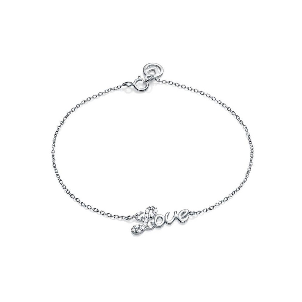 5021P000-30 - Pulsera de plata con circonitas LOVE