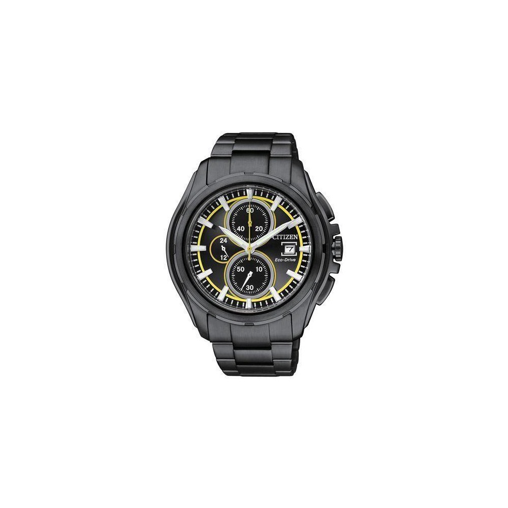 CA0275-55F - Reloj CITIZEN coleccion CRONO RACING. Acero pavonado. Eco Drive. Cronografo