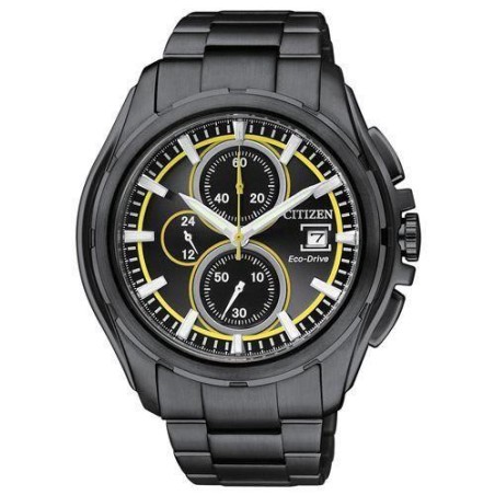 CA0275-55F - Reloj CITIZEN coleccion CRONO RACING. Acero pavonado. Eco Drive. Cronografo