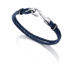 6394P09013 - Pulsera para hombre en acero y piel 