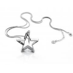 3153C11019 - Colgante forma estrella con cadena en metal rodiado y cristal de Viceroy Fashion para mujer.