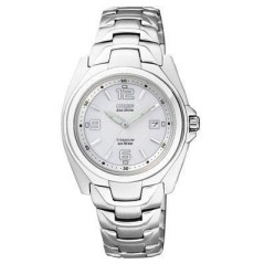 EW0910-52B - Reloj Citizen Super Titanium  TI+IP Sra. Eco Drive 091. Reserva 6 meses. Cristal 