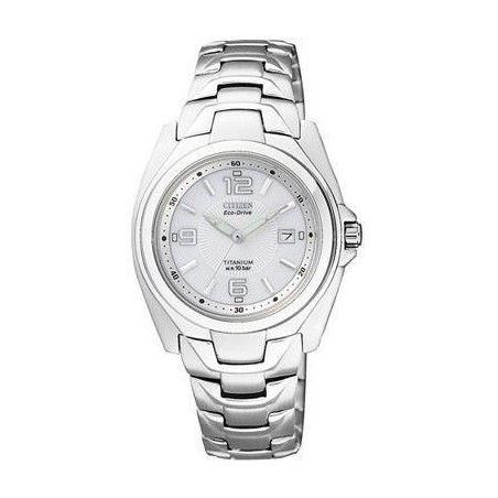 EW0910-52B - Reloj Citizen Super Titanium  TI+IP Sra. Eco Drive 091. Reserva 6 meses. Cristal 