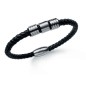 6025P01010 - Pulsera Viceroy Fashion de acero y piel para hombre.