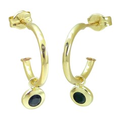 RR-4652NE - PENDIENTES ARO TUBO 13X1,5MM CHATON BOCEL