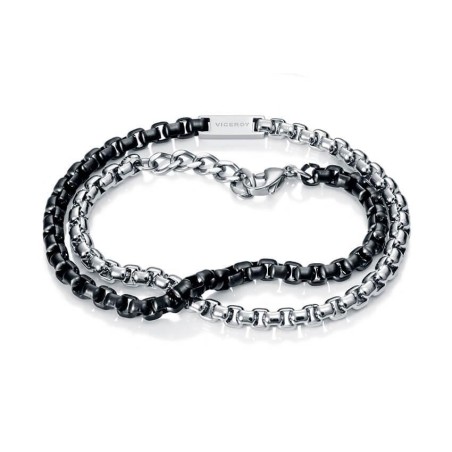 6408P09010 - Pulsera de acero e ip negro para hombre