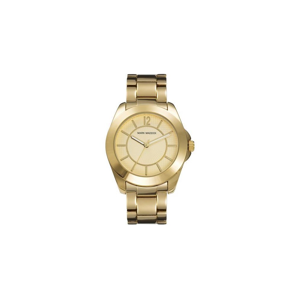 MM3004-95 - Reloj Mark Maddox de Mujer. Esfera redonda de color dorado 