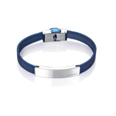 6423P01013 - Pulsera para hombre de acero e ip azul