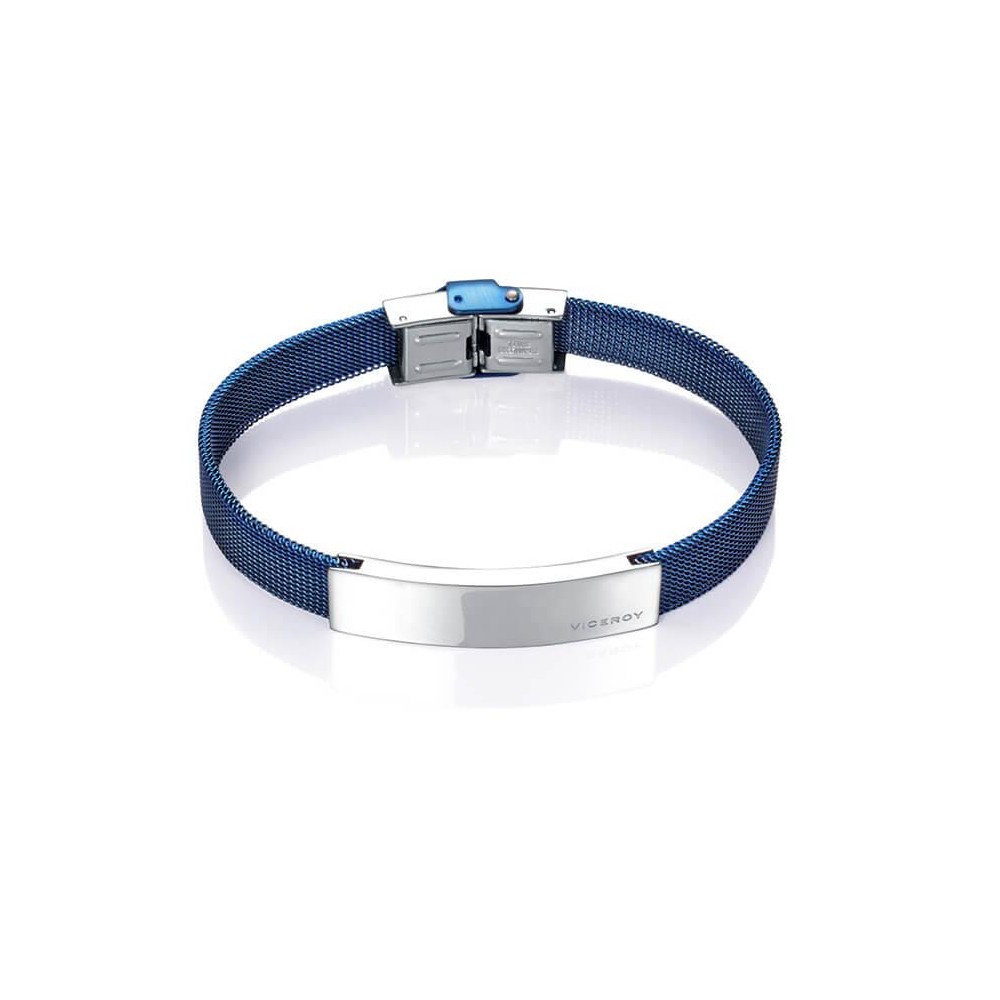 6423P01013 - Pulsera para hombre de acero e ip azul