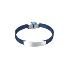 6423P01013 - Pulsera para hombre de acero e ip azul