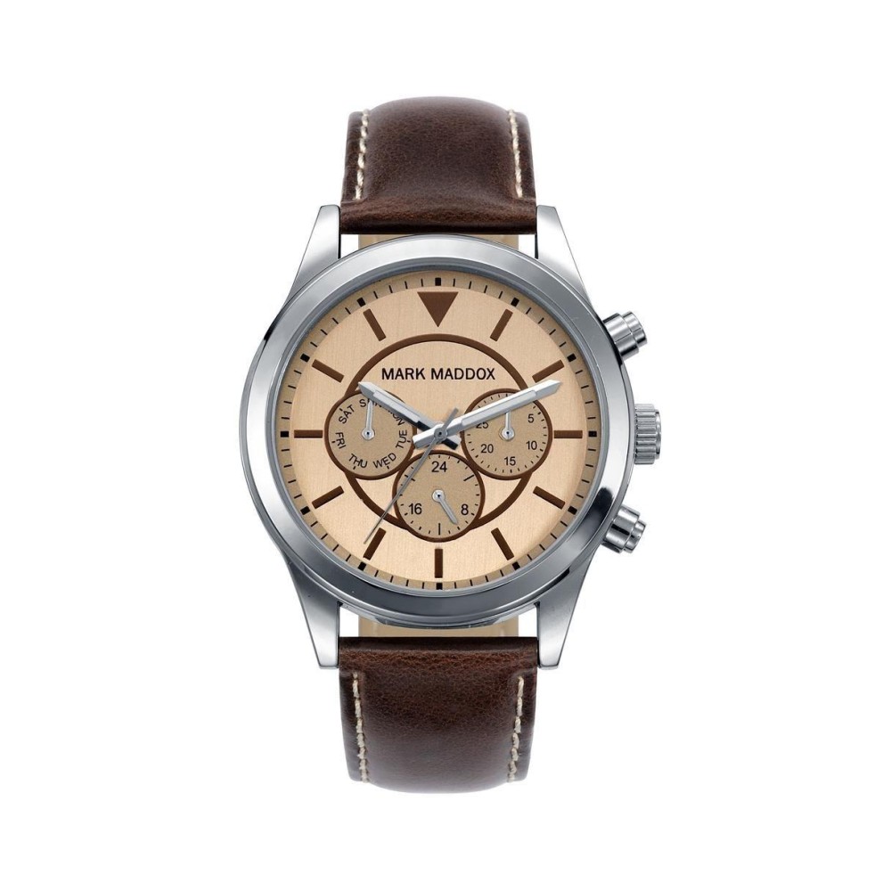 HC3016-47 - Reloj Mark Maddox de Hombre. Modelo HC3016-47. Correa de piel de color marron. Esfera redonda de color marron. 