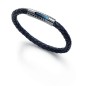 6227P01013 - Pulsera de Viceroy Fashion para hombre en piel, acero e ip azul.