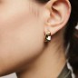 G3582 - Pendientes Aro Irregular Chapados en Oro 18K - Colección Essentials