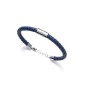 75097P01013 - Pulsera Viceroy Fashion de acero y piel azul trenzada para hombre